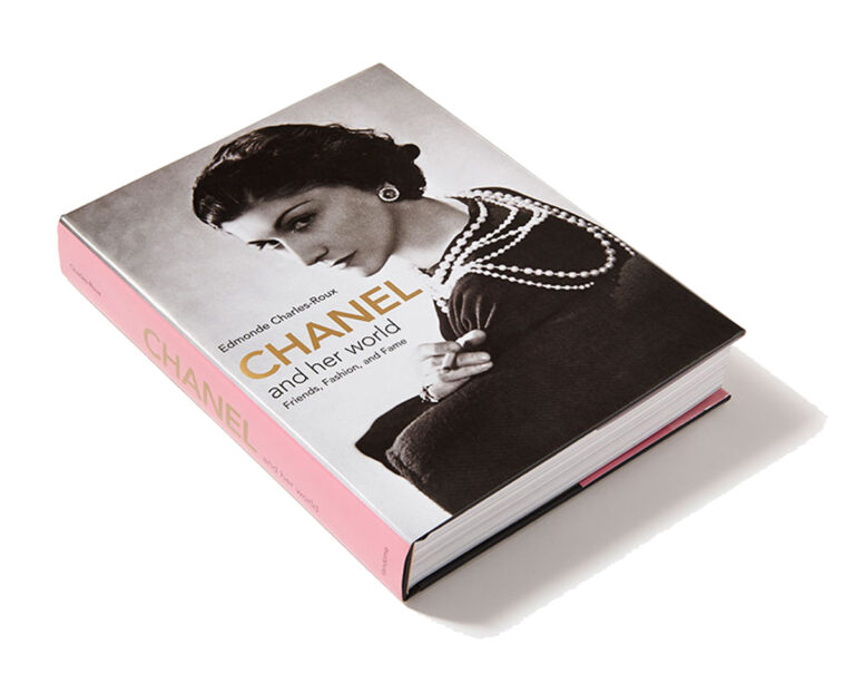 the bms. VINTAGE Chanel and Her World tacked book